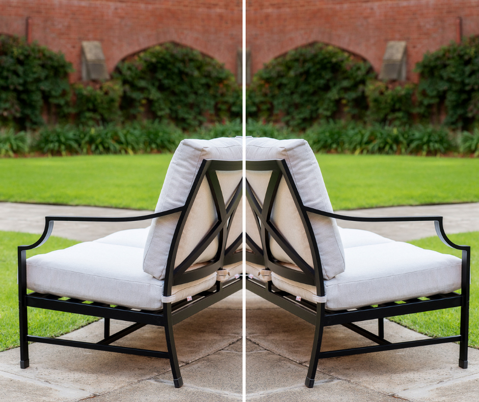 Perfectly Paired: Set of 2 Portofino Outdoor Sofa's in Black