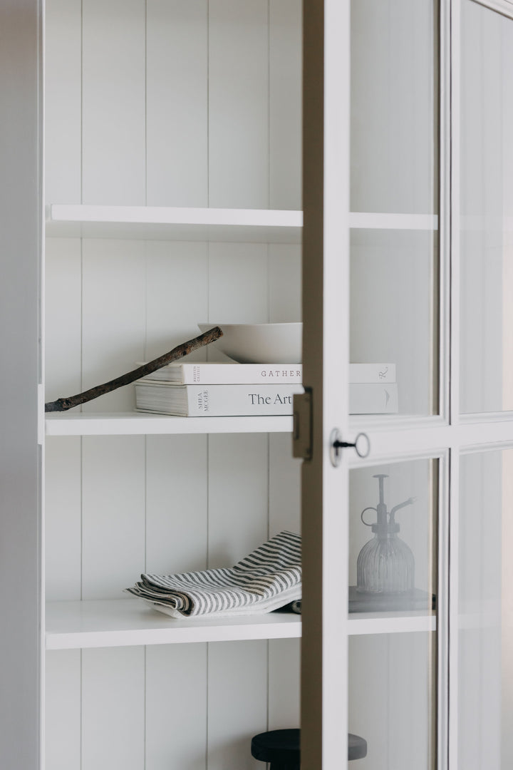 French Window Cabinet - Grey & White
