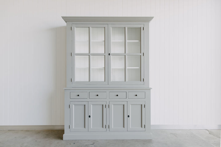 French Window Cabinet - Grey & White