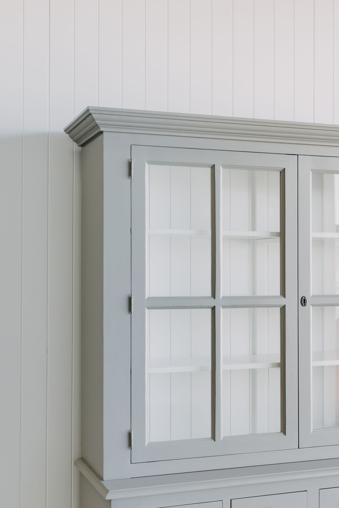 French Window Cabinet - Grey & White