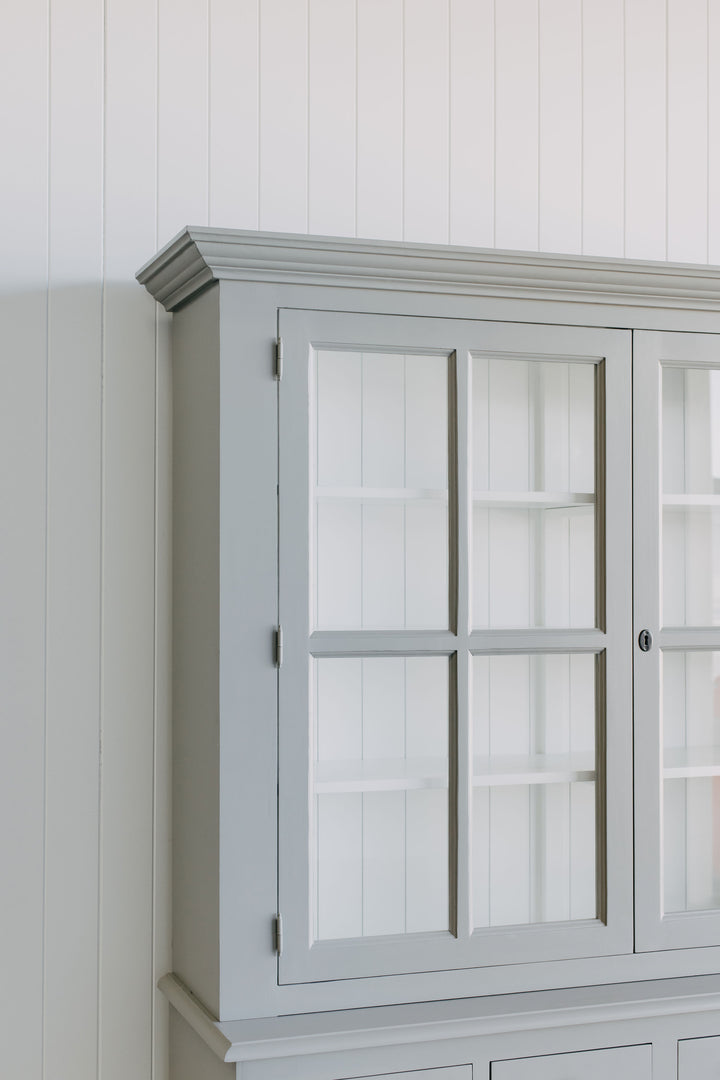 French Window Cabinet - Grey & White