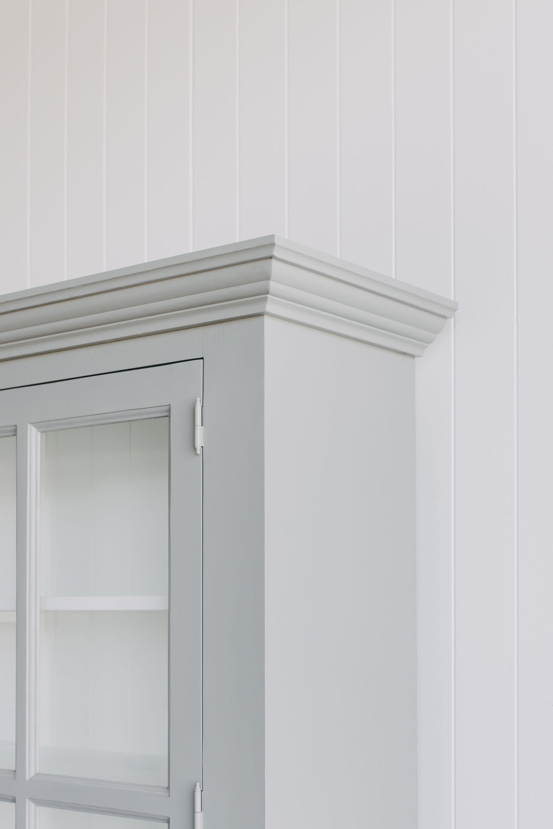 French Window Cabinet - Grey & White
