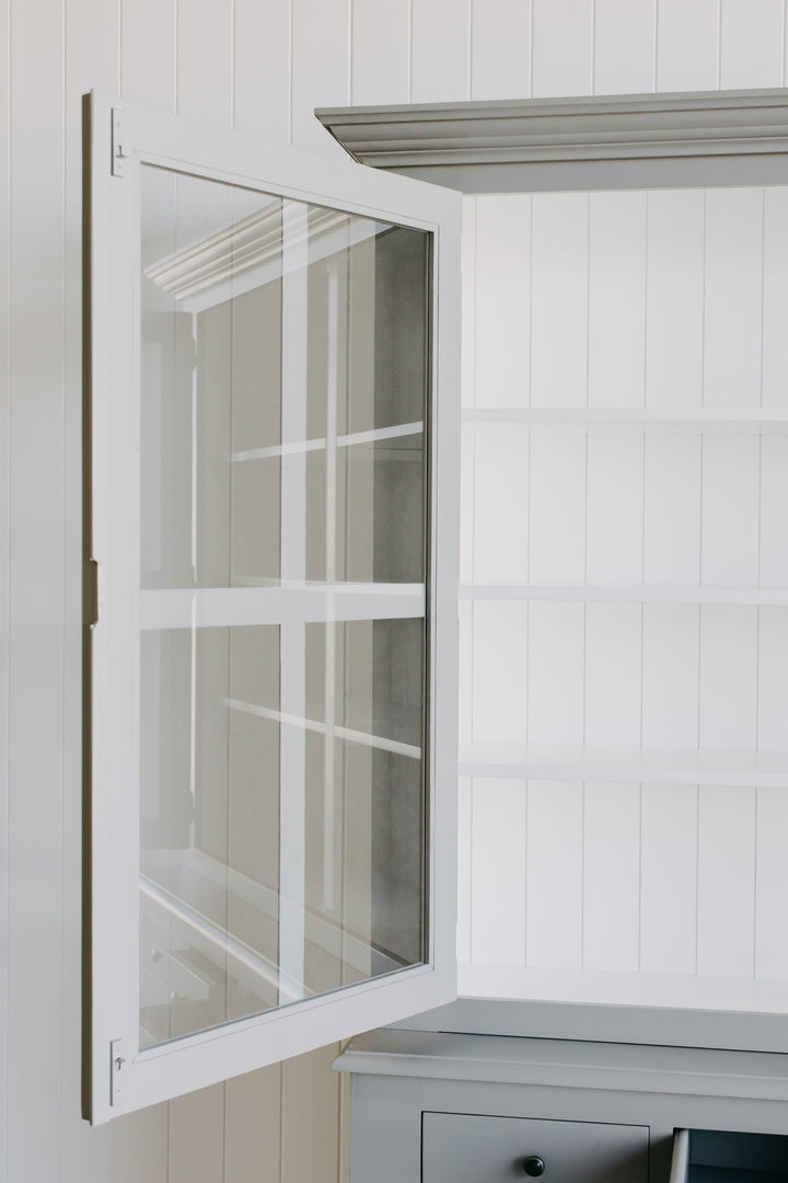 French Window Cabinet - Grey & White