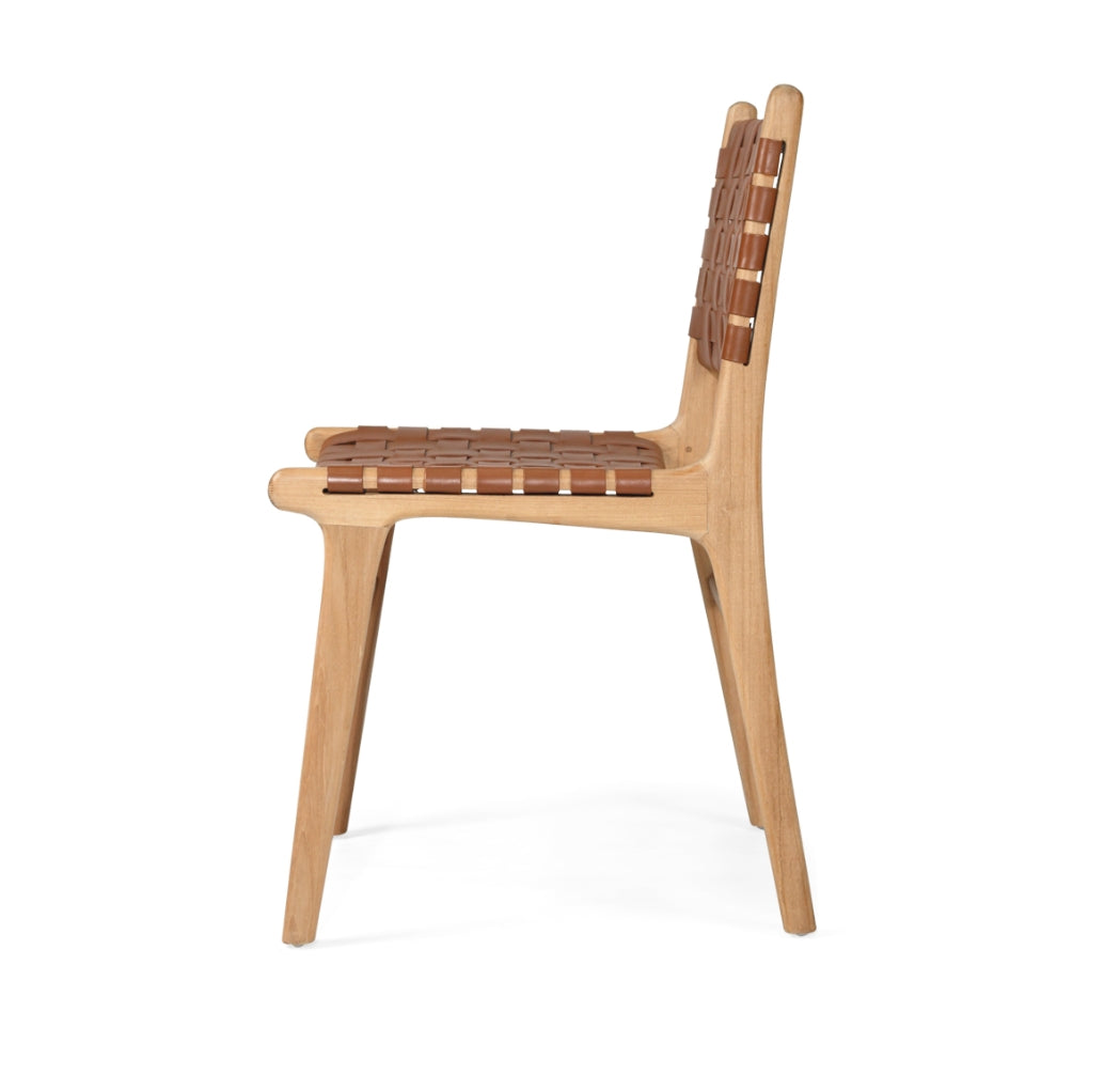 Luca Leather Dining Chair - Tan