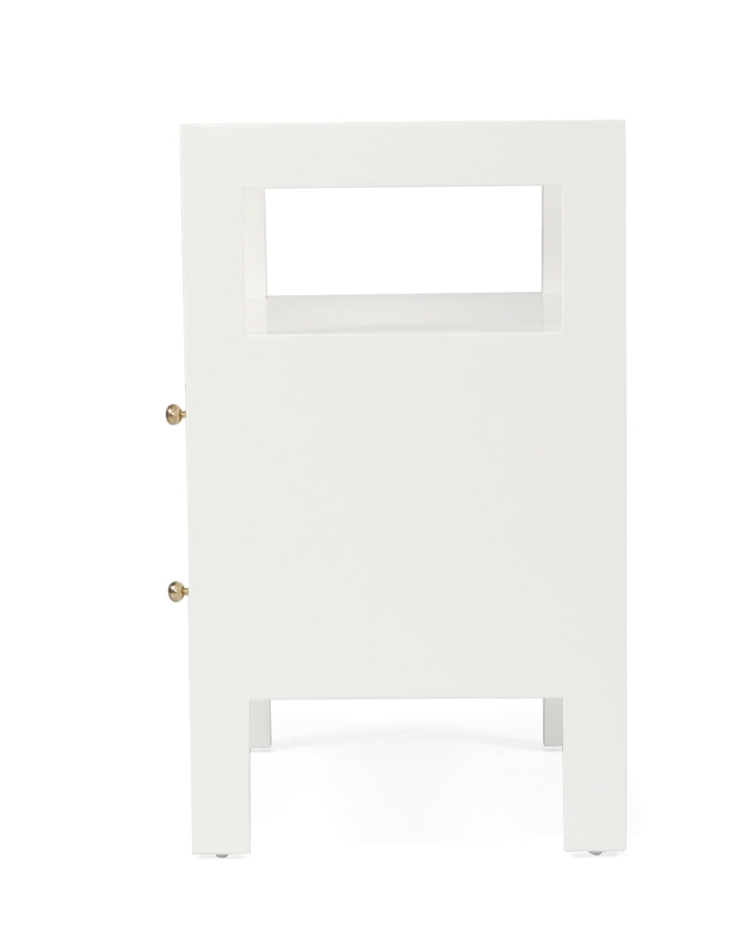 Aubrey Bedside Table in White