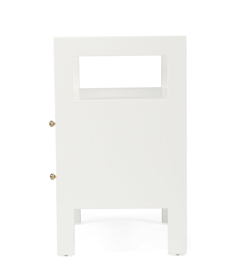 Aubrey Bedside Table in White