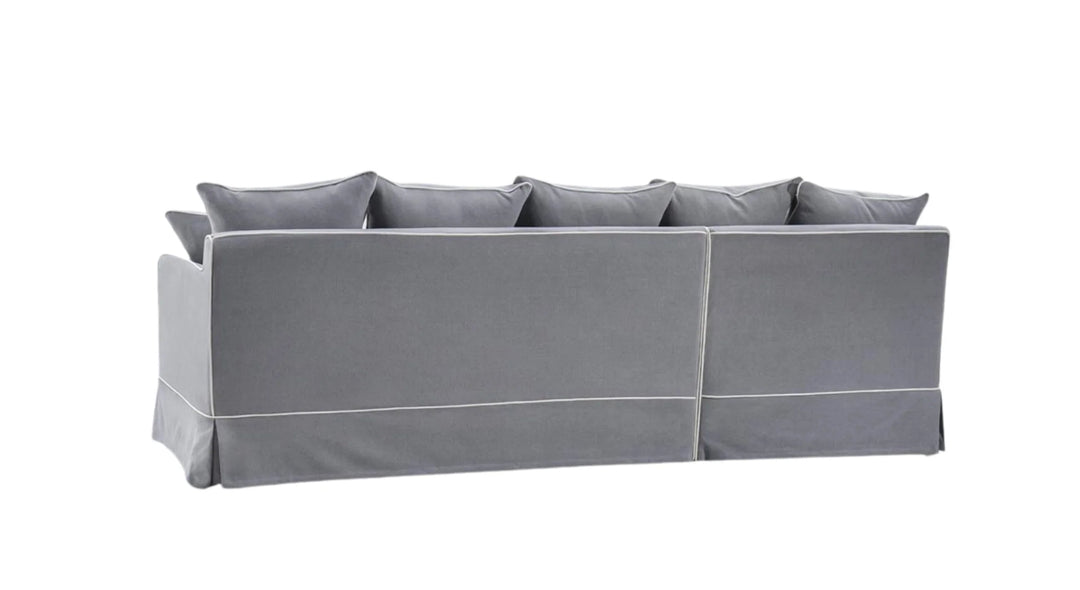 Claremont 3 Seater Chaise Sofa in Grey - Left