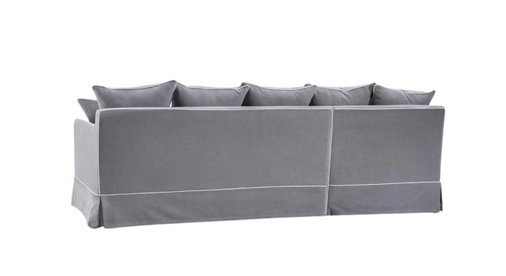 Claremont 3 Seater Chaise Sofa in Grey - Left