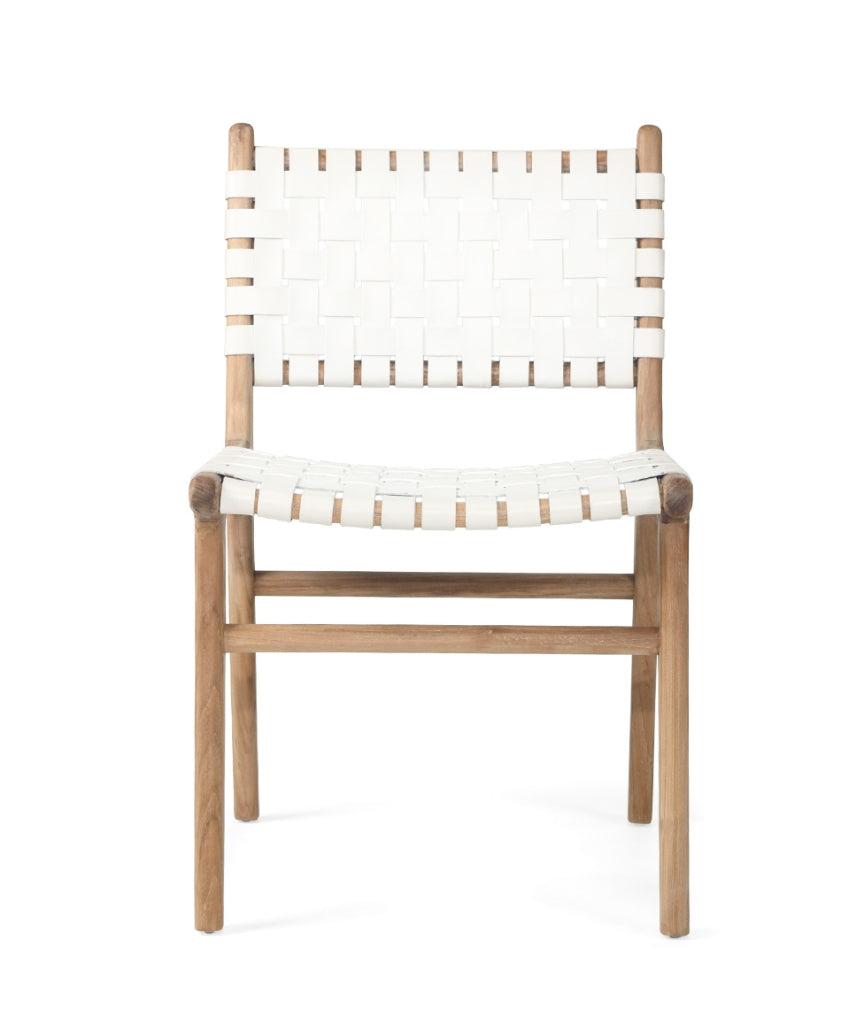 Luca Leather Dining Chair - White