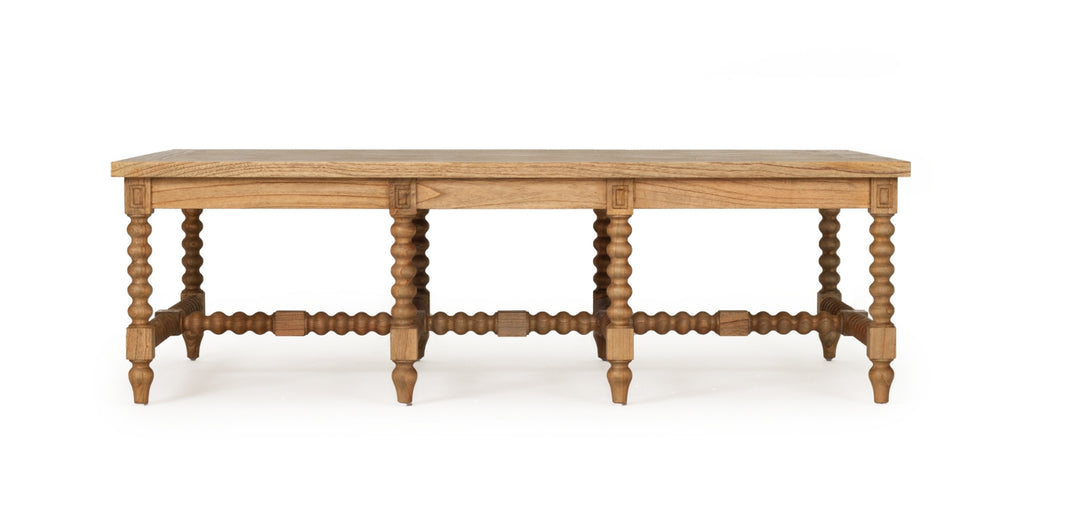 Barley Twist Coffee Table - Herringbone Top