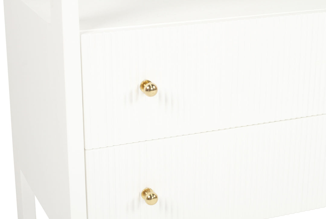 Aubrey Nightstand in White