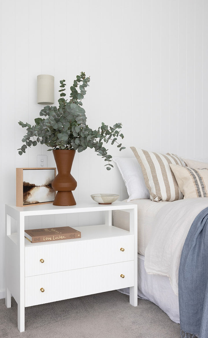 Aubrey Nightstand in White