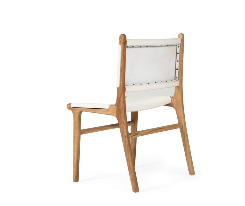 Sutton Leather Dining Chair - White