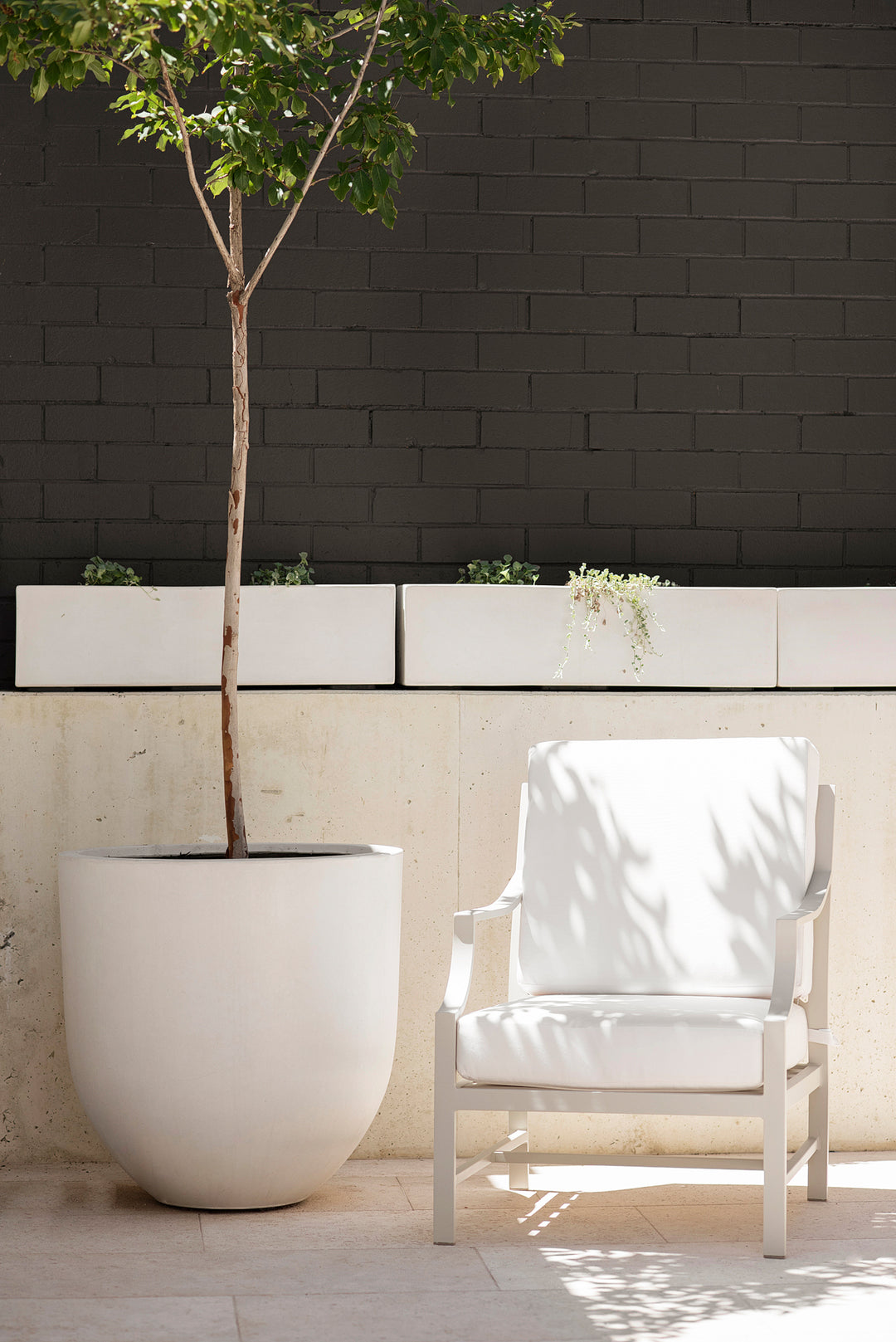 Portofino Outdoor Lounge Armchair in Alabaster