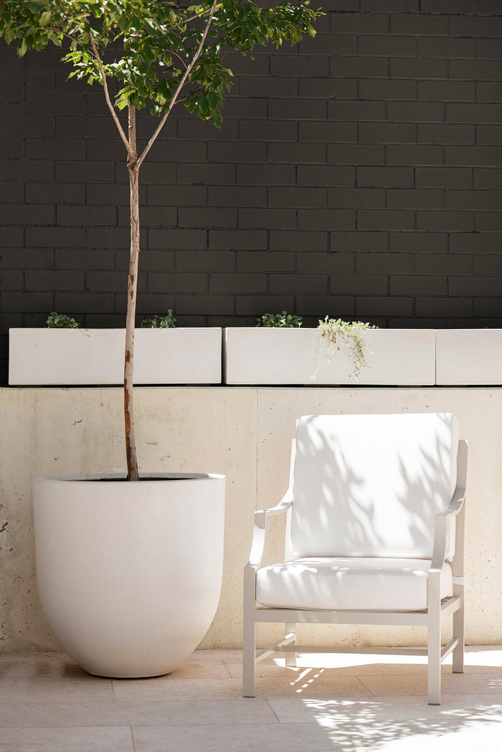 Portofino Outdoor Lounge Armchair in Alabaster