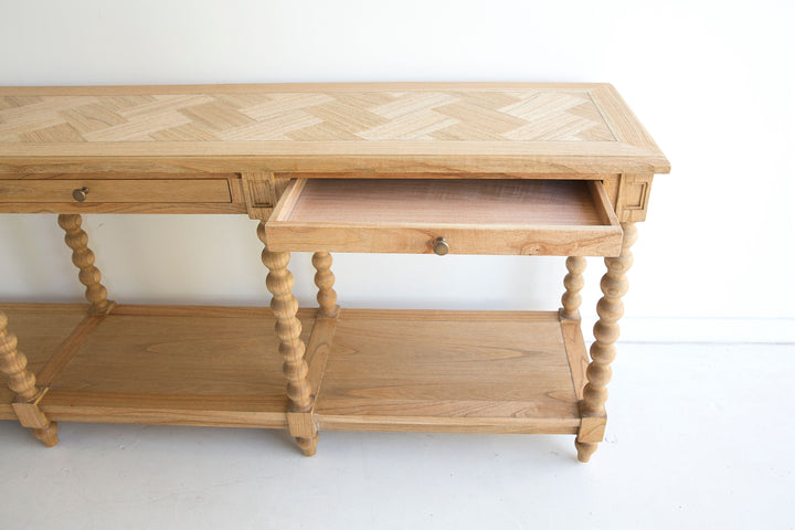 Barley Twist Console- Three Drawers