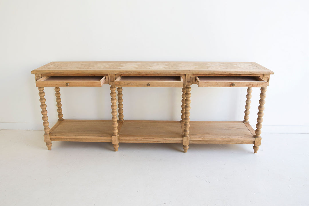 Barley Twist Console- Three Drawers