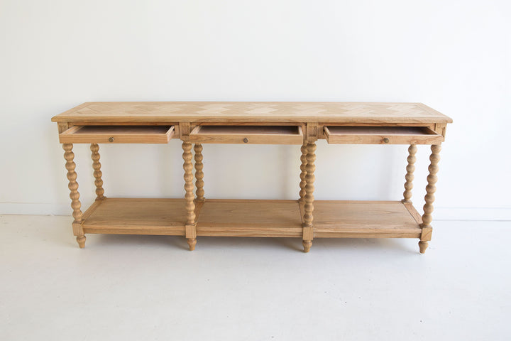 Barley Twist Console- Three Drawers