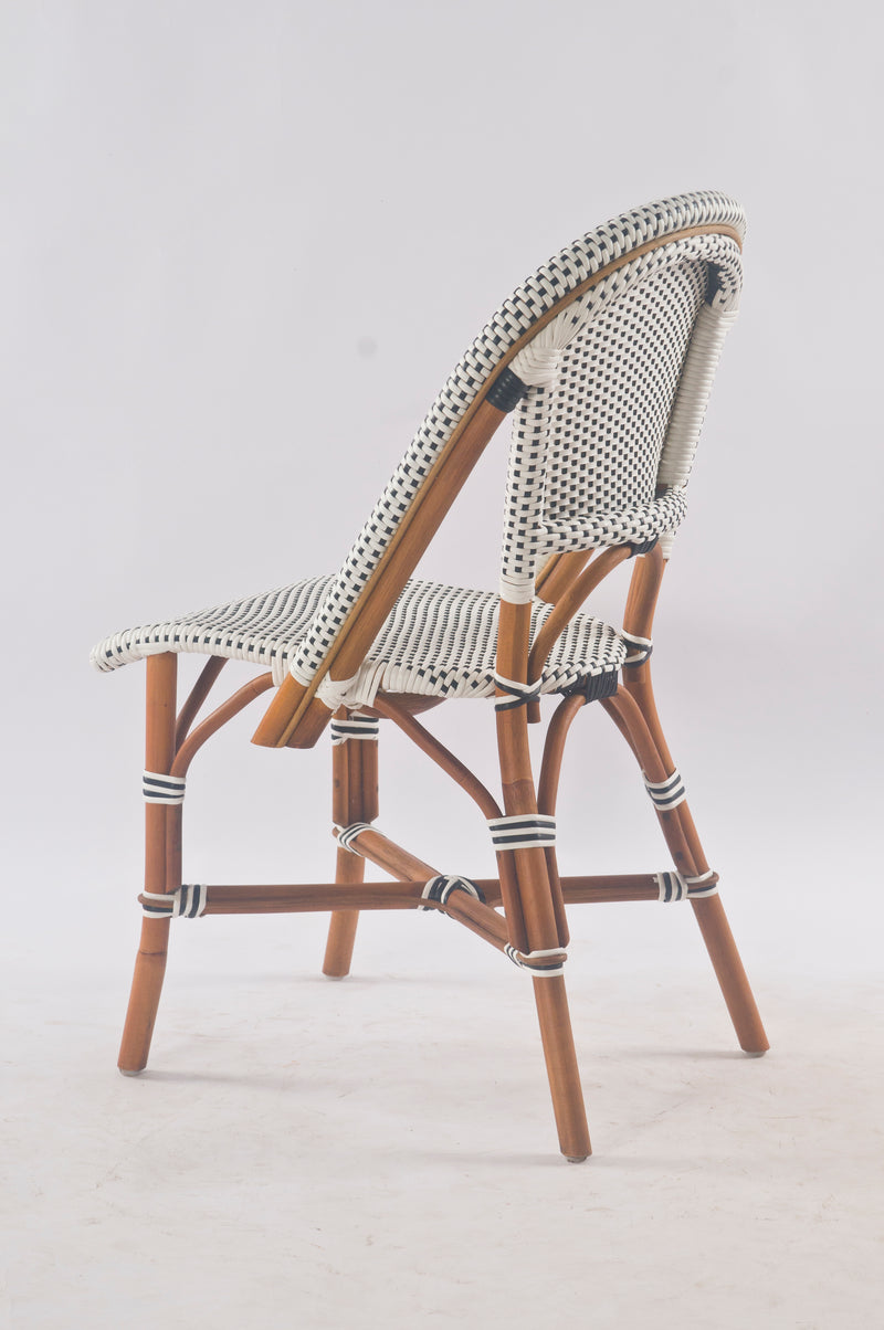 Side profile of French Bistro Chair in Polka Dot