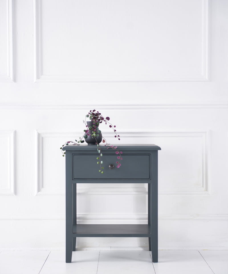 Durham Bedside Table - Charcoal