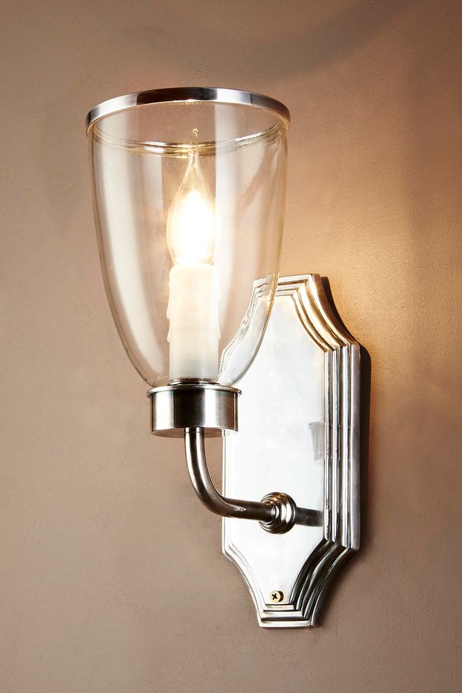 Banks Sconce in Nickel Rustic Charm Interiors