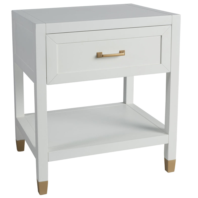 Cabot Bedside Table with Gold Hardware