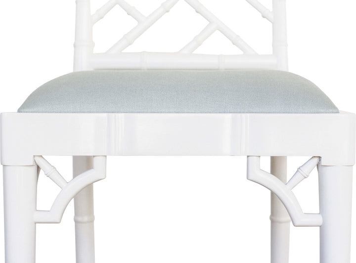 Chippendale Stool in White