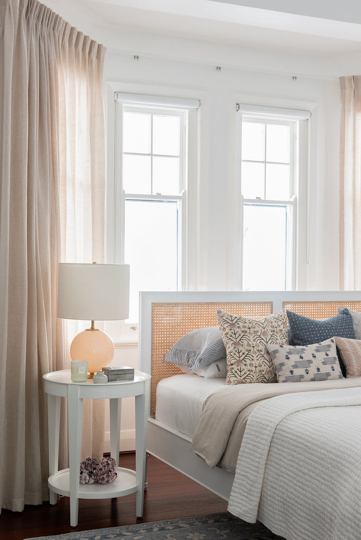 Coralie Bed with low footboard in White - King