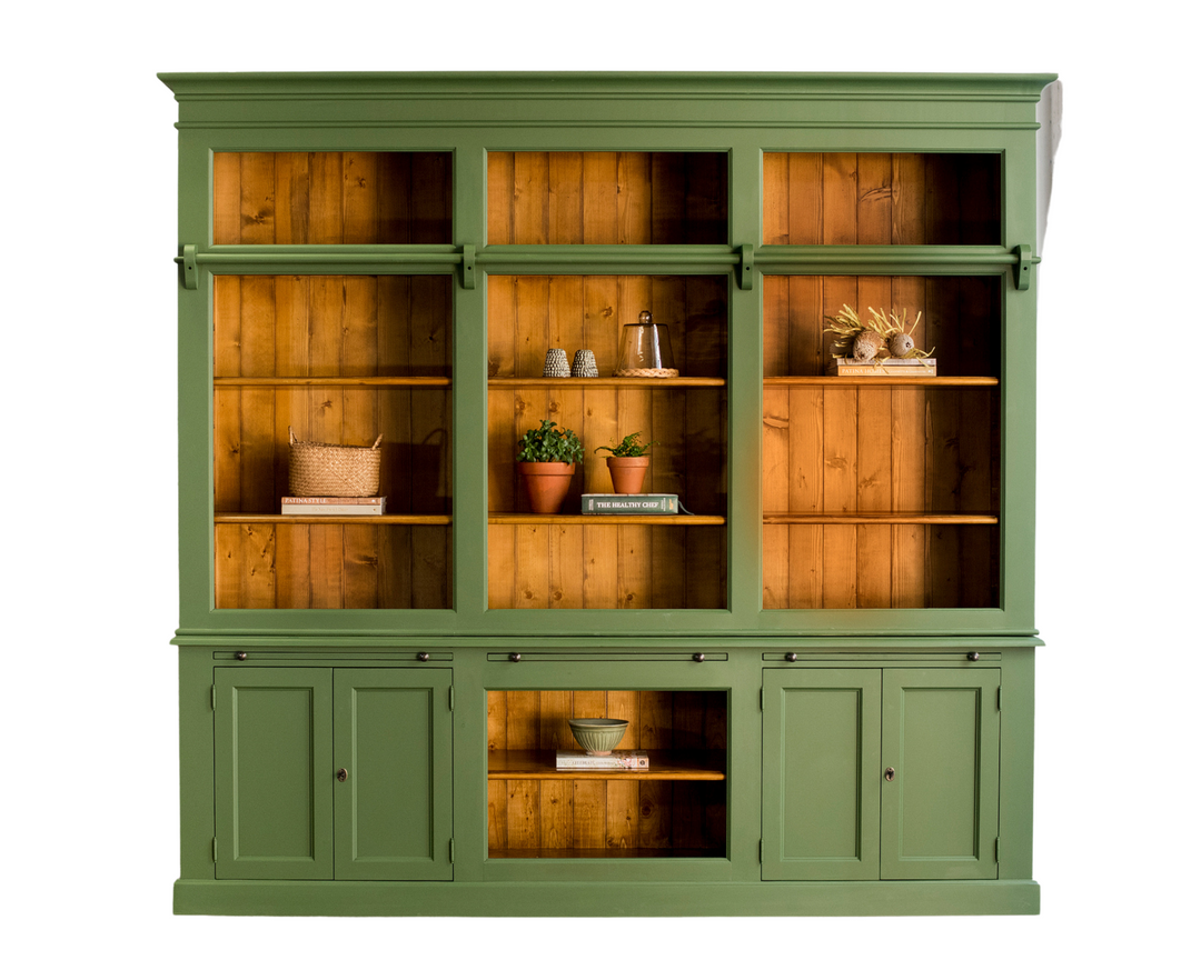 Newport Grand Library Bookcase in Hunter Green