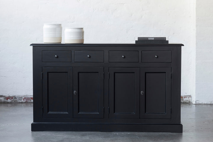 French Window Cabinet - Black