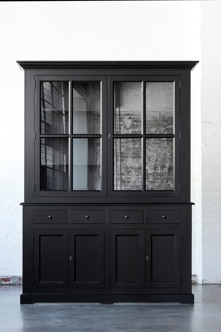 French Window Cabinet - Black