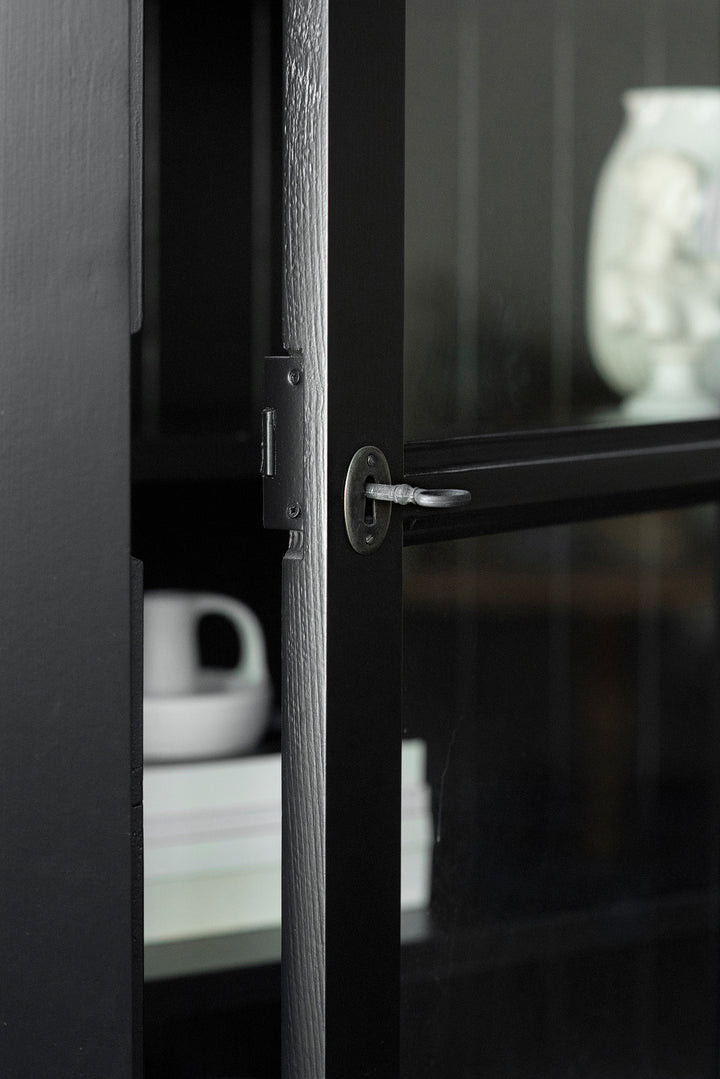 French Window Cabinet - Black