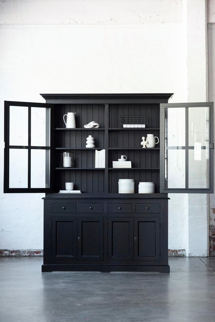French Window Cabinet - Black