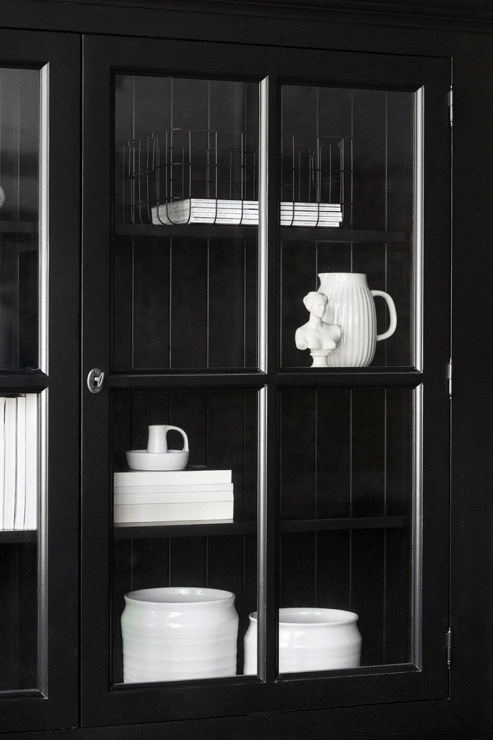 French Window Cabinet - Black