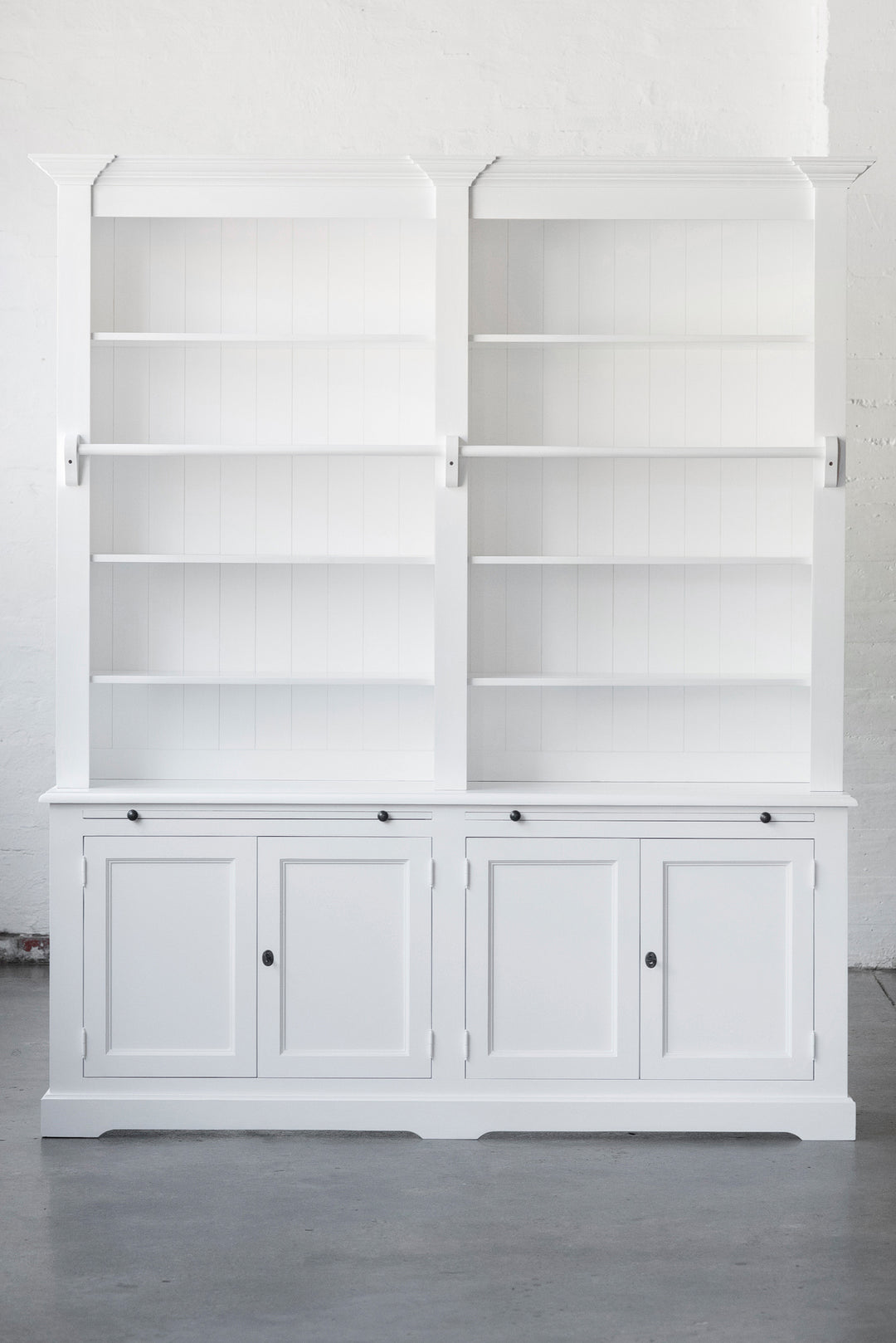Newport Library Bookcase - Polar White