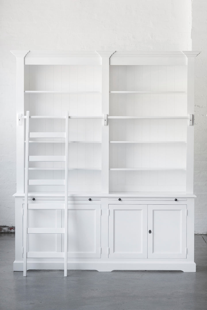 Newport Library Bookcase - Polar White