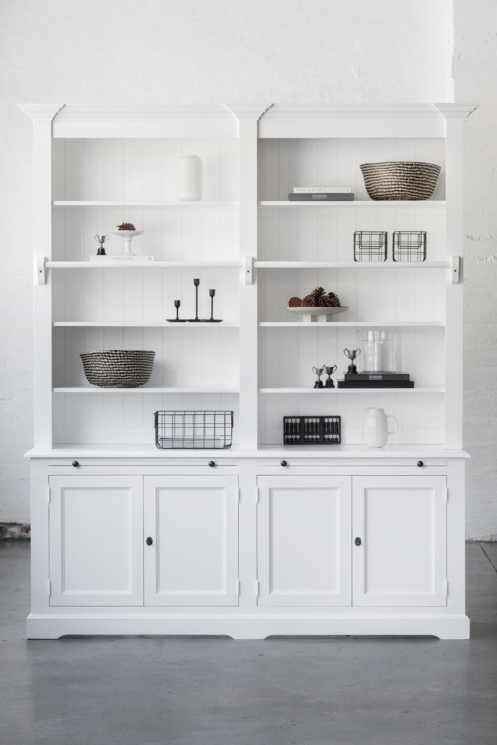 Newport Library Bookcase - Polar White