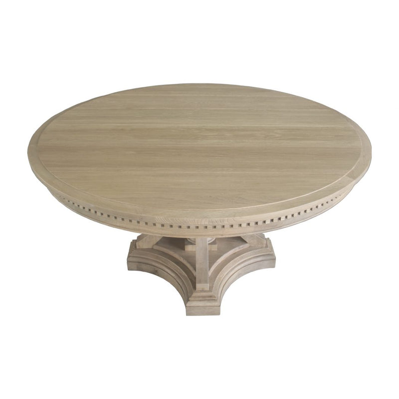 St. James Round Dining Table in Weathered Oak