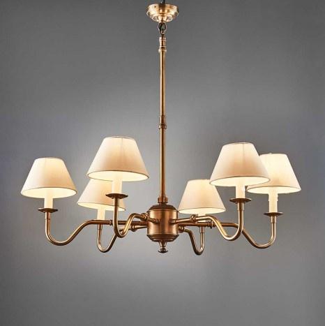 Andie Chandelier- Brass & Ivory
