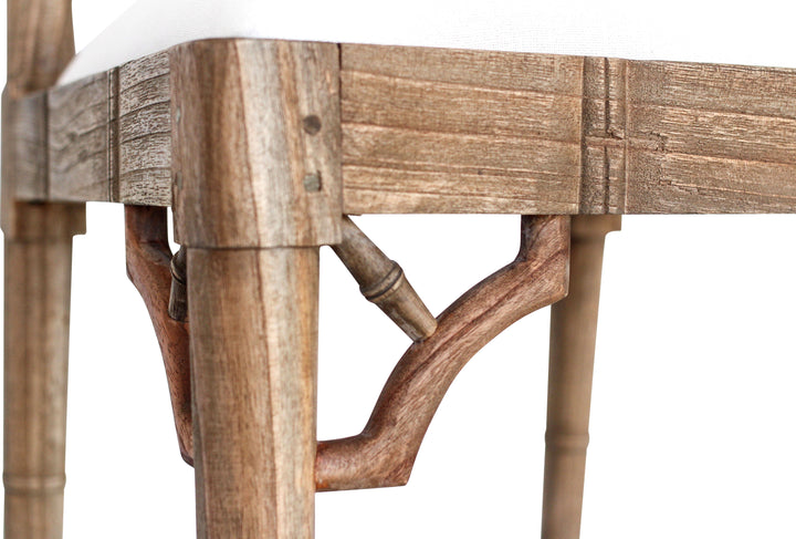 Chippendale Stool in Weathered Oak