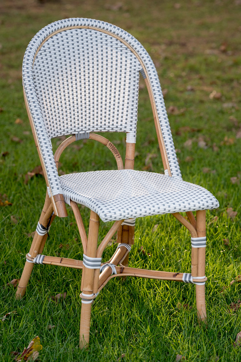 French Bistro Chair - Natural - Polka Dot in Grey