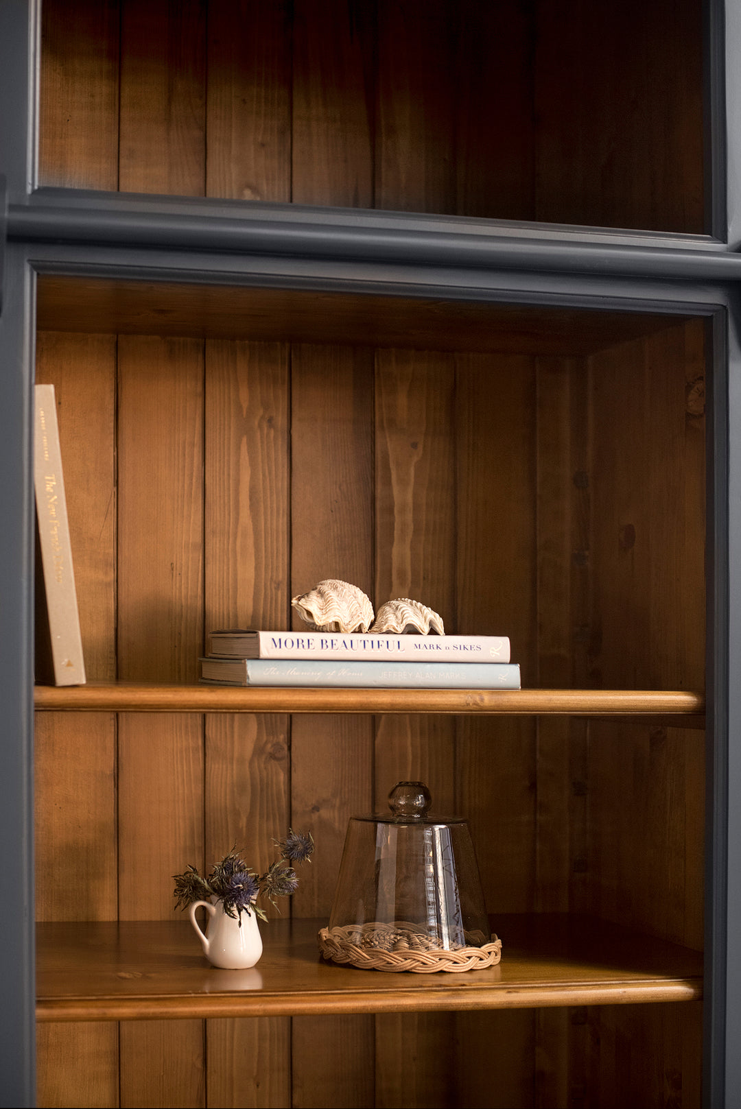 Newport Grand Library Bookcase in Navy Blue