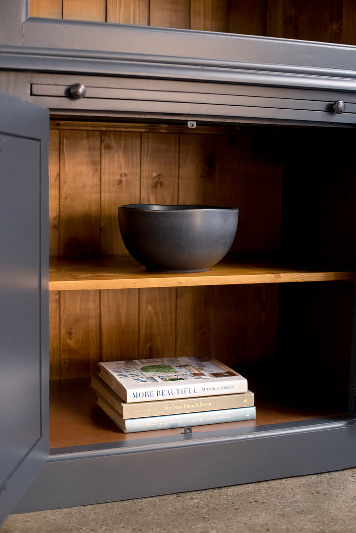 Newport Grand Library Bookcase in Navy Blue