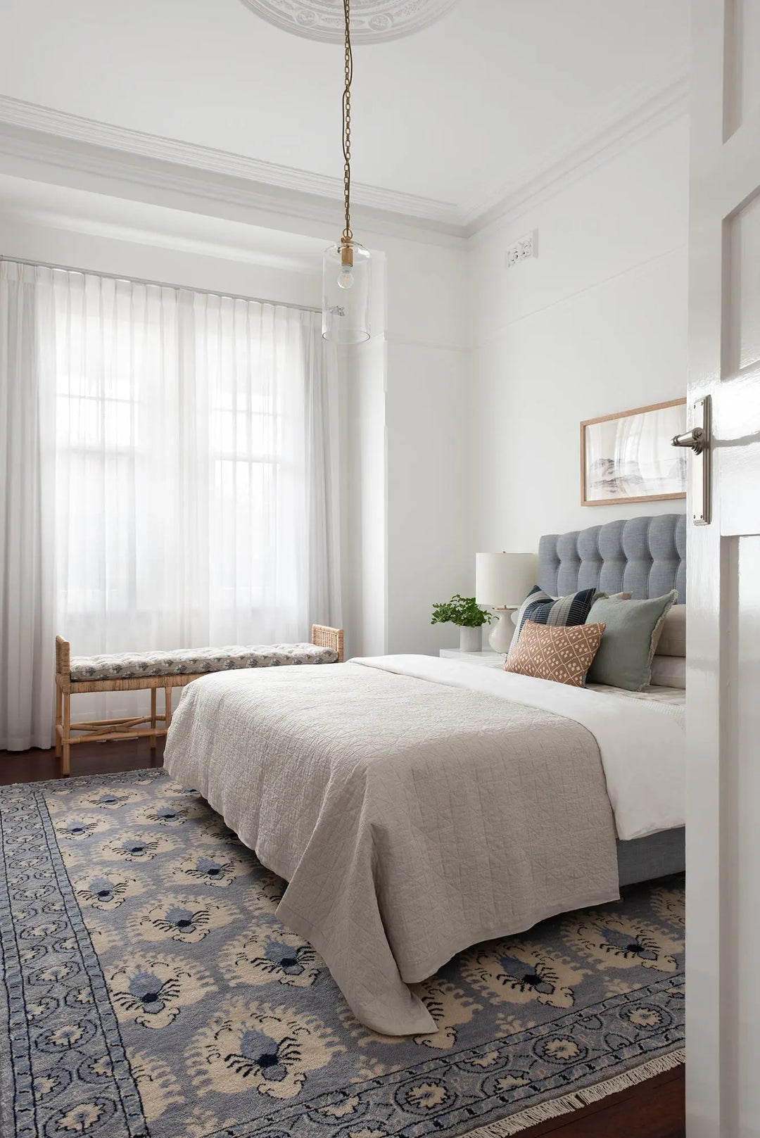 The shade of blue is perfect Rustic Charm Interiors