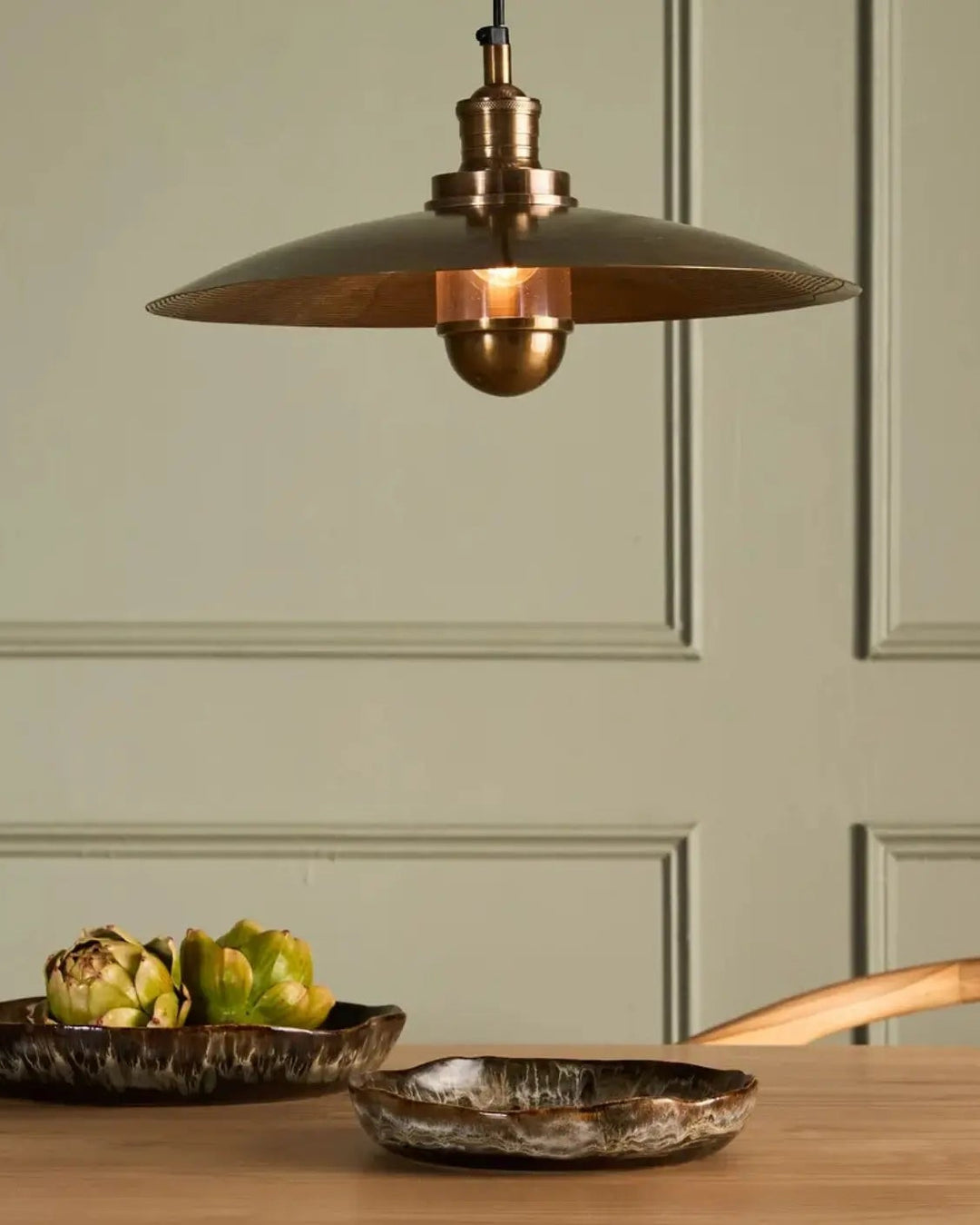 Bates Pendant in Antique Brass Rustic Charm Interiors