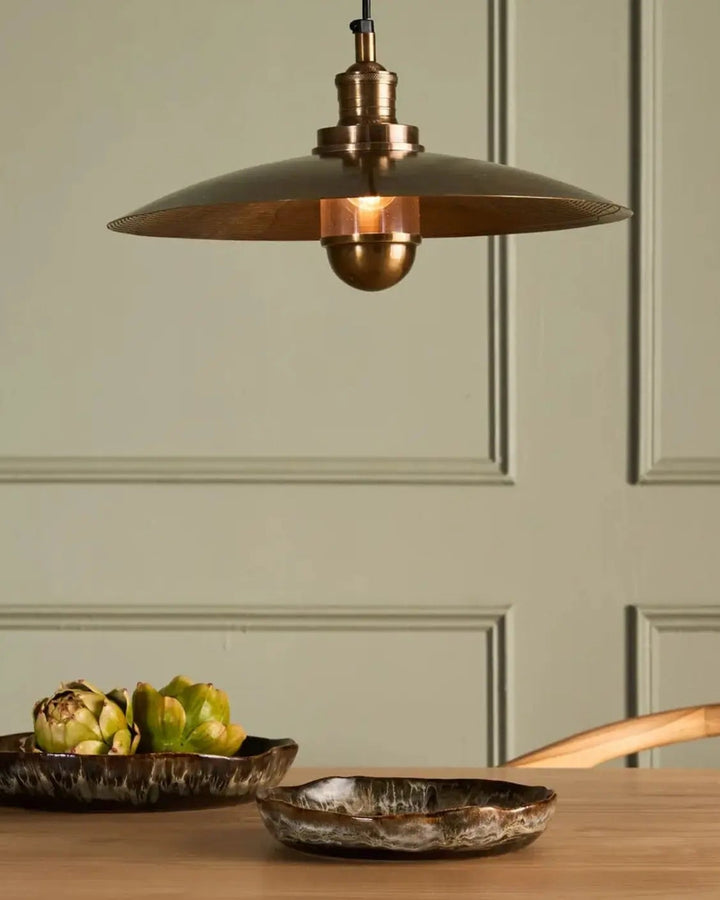 Bates Pendant in Antique Brass Rustic Charm Interiors