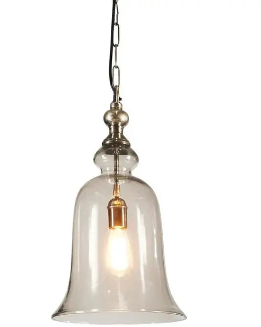 East Hampton Glass Pendant in Silver Rustic Charm Interiors