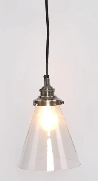 Glasden Glass Pendant in Antique Silver