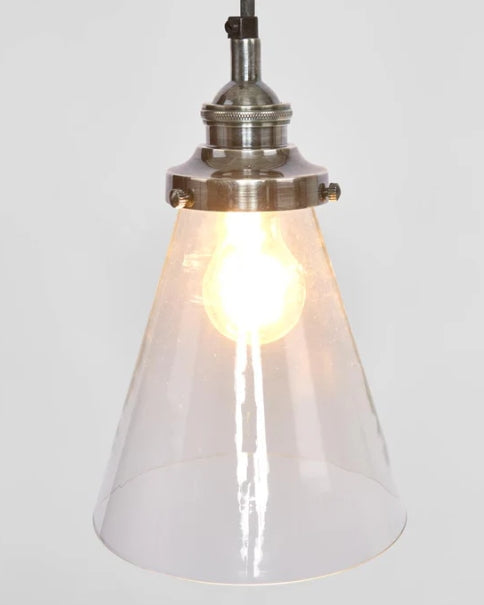 Glasden Glass Pendant in Antique Silver
