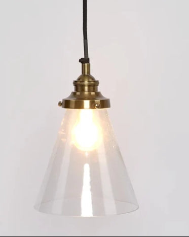 Glasden Glass Pendant in Brass